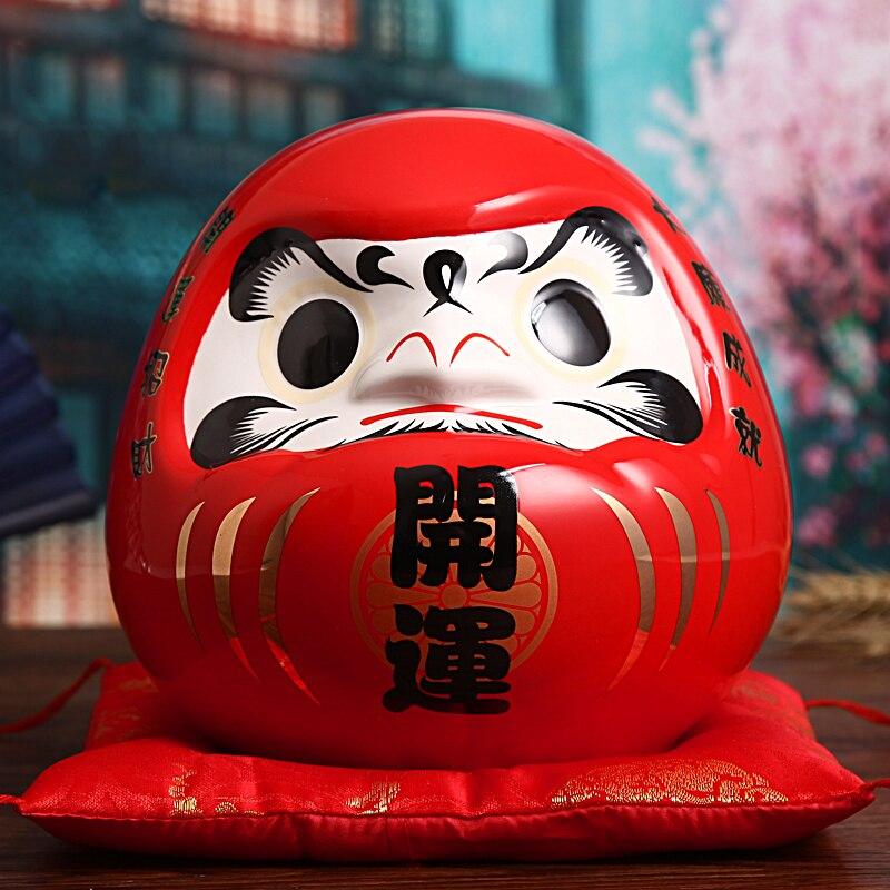 Daruma Géant Tirelire Rouge Bordeaux - Image 3