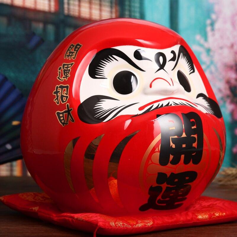 Daruma Géant Tirelire Rouge Bordeaux - Image 4