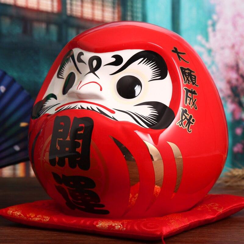 Daruma Géant Tirelire Rouge Bordeaux - Image 6