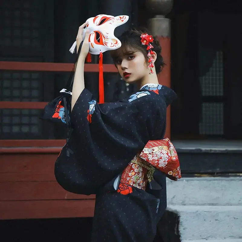Kimono Japonais Coton Femme 'Sumiko' - Image 3