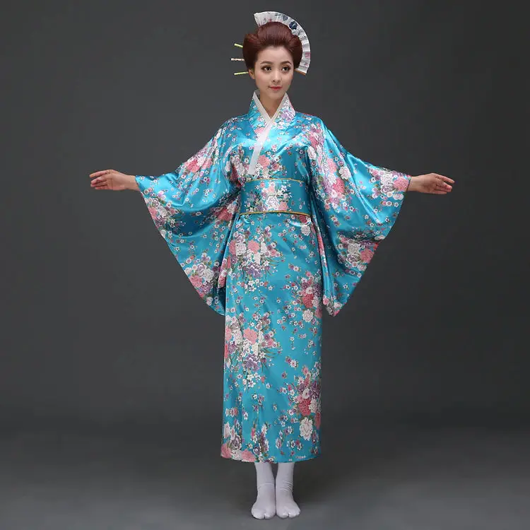 Kimono Traditionnel Japonais Femme 'Nori' - Image 7