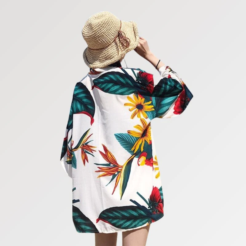 Veste Kimono Fleuri Femme 'Tropical' - Image 3