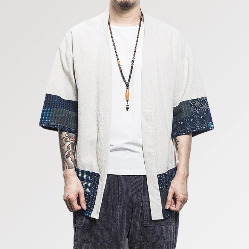 Veste Kimono Japonais Homme 'Mitsuo' - Image 3