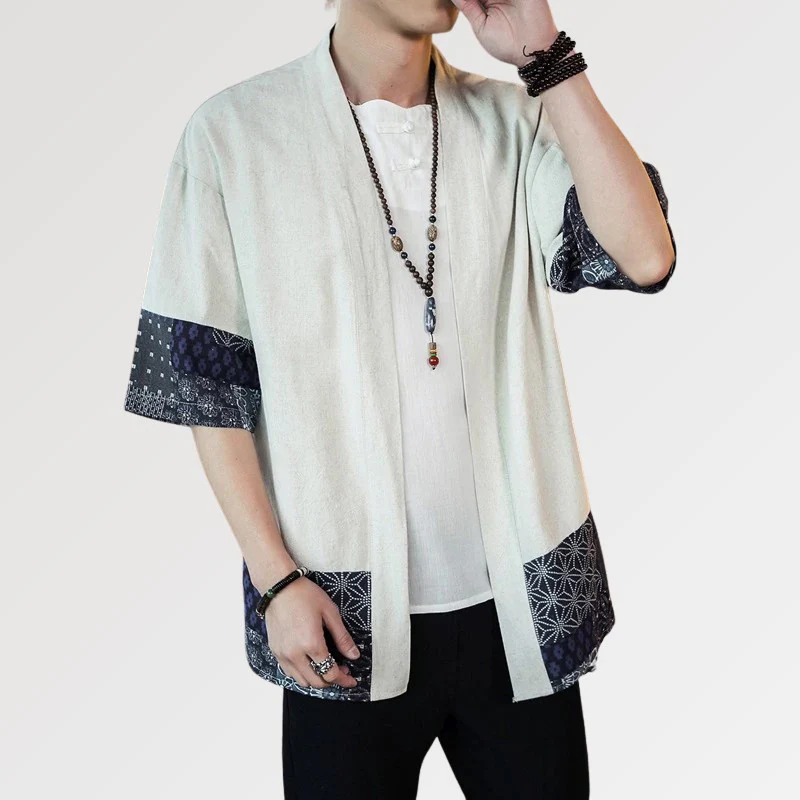 Veste Kimono Japonais Homme 'Mitsuo' - Image 4