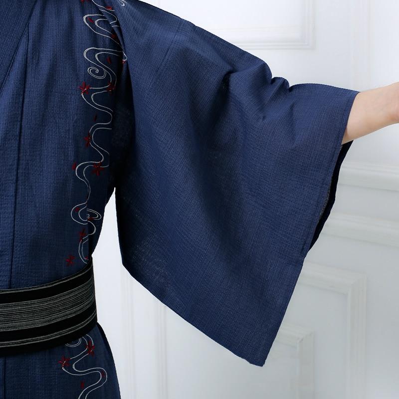 Yukata pour Homme 'Bleu Traditionnel' - Image 4